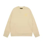 Drew Wavy Striped Knit Sweater Apricot Dr37