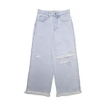 Drew Ultra Wide Leg Jean Distressed Vintage Indigo