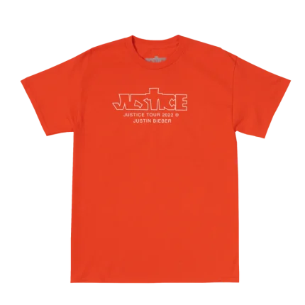 Drew justin-bieber-justice-tour-orange-t-shirt