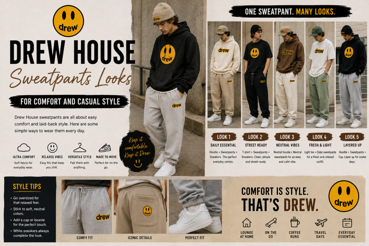 Drew House Sweatpants Looks for Comfort and Casual Style